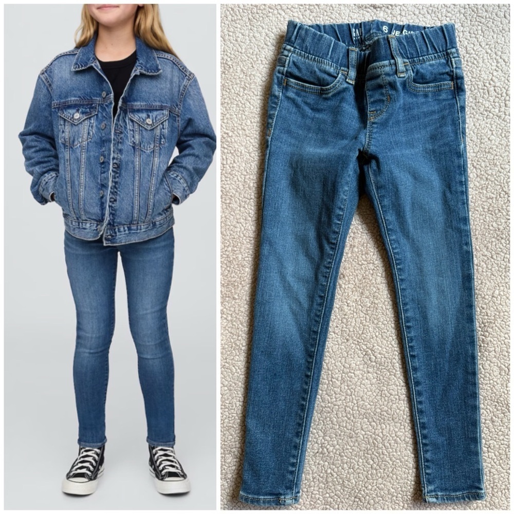 GAP Kids Jeggings | Size 6 | Medium Wash Stretch Denim